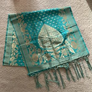 Silk greenish blue dupatta